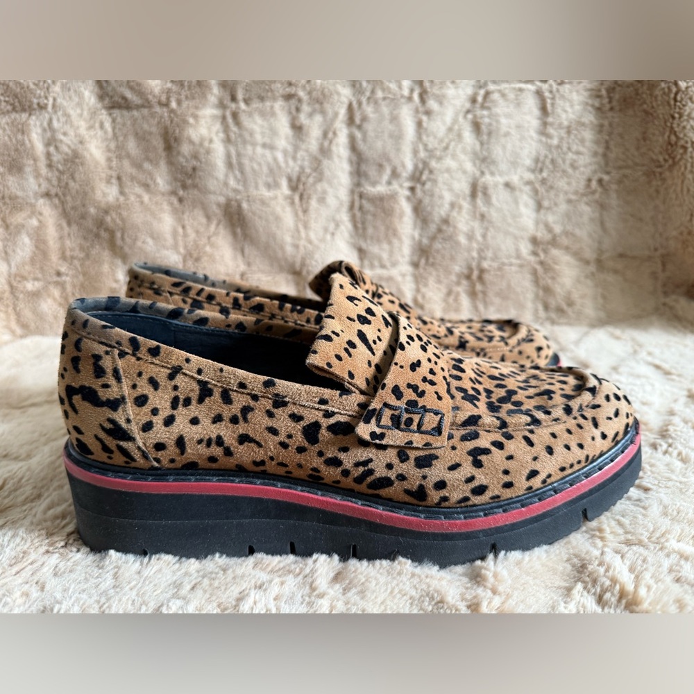 rag & bone Taryn Leopard Cheetah Print Loafers 38
